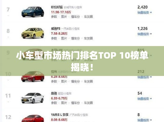 小车型市场热门排名TOP 10榜单揭晓！