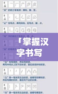 「掌握汉字书写的正确姿势，百度教你各字的笔顺」