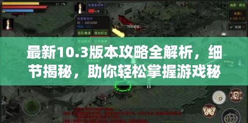 最新10.3版本攻略全解析，细节揭秘，助你轻松掌握游戏秘籍！
