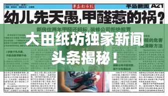 大田纸坊独家新闻头条揭秘！