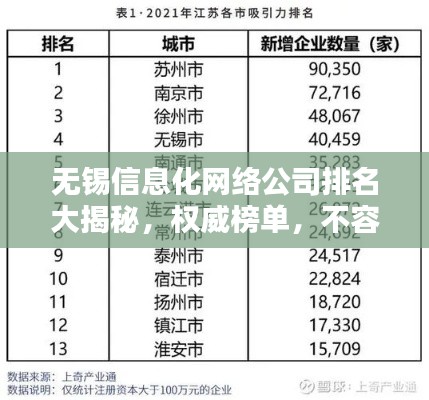 无锡信息化网络公司排名大揭秘，权威榜单，不容错过！