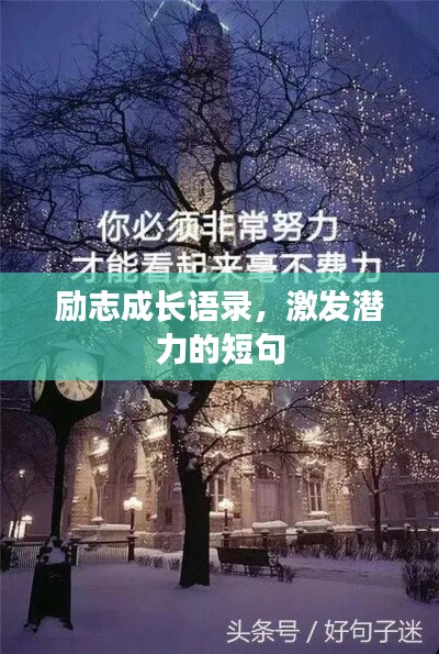 励志成长语录，激发潜力的短句