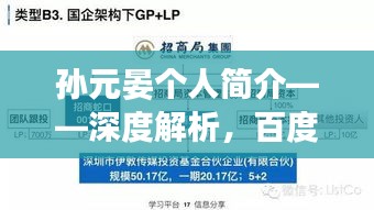 孙元晏个人简介——深度解析，百度权威来源