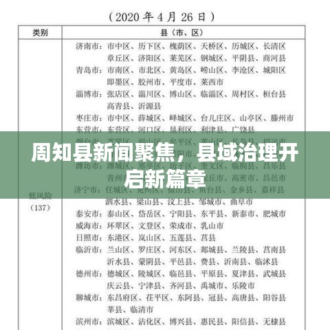 周知县新闻聚焦，县域治理开启新篇章