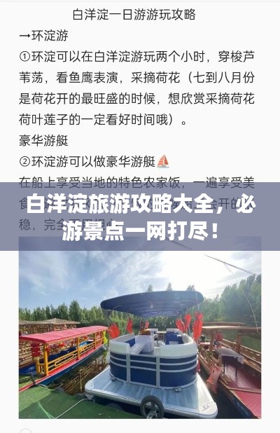 白洋淀旅游攻略大全，必游景点一网打尽！