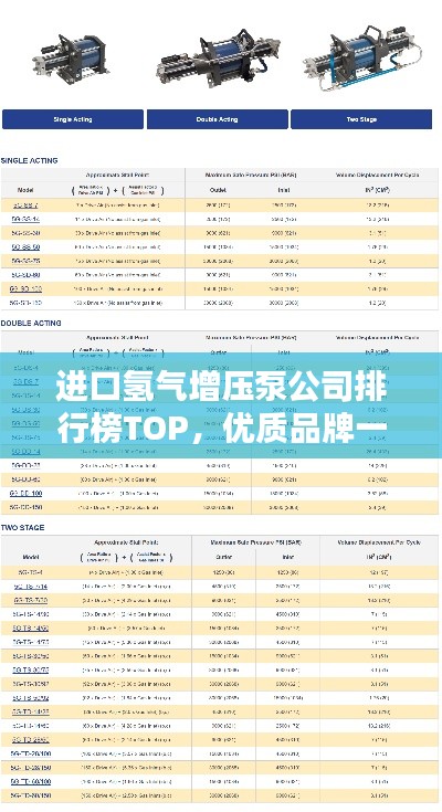 进口氢气增压泵公司排行榜TOP，优质品牌一览