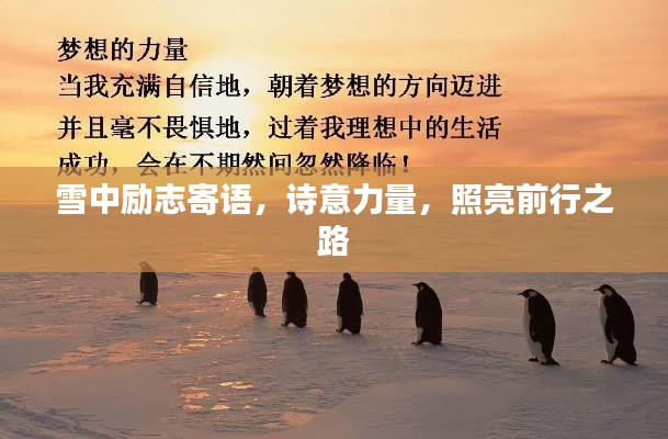雪中励志寄语，诗意力量，照亮前行之路