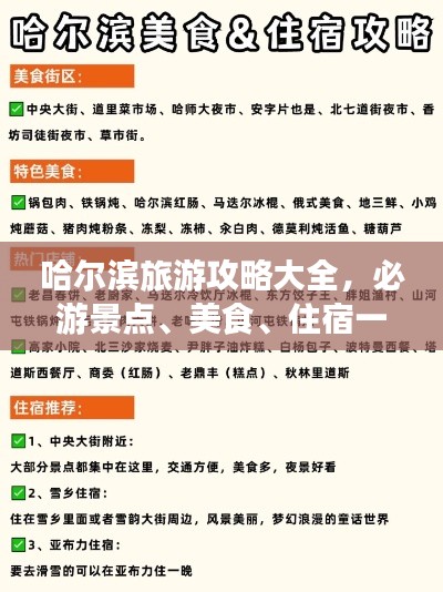 哈尔滨旅游攻略大全，必游景点、美食、住宿一网打尽！