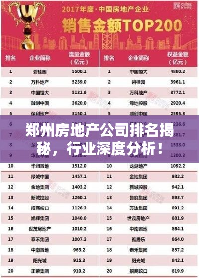 郑州房地产公司排名揭秘，行业深度分析！