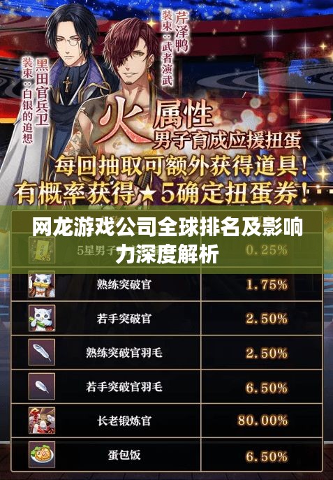 网龙游戏公司全球排名及影响力深度解析