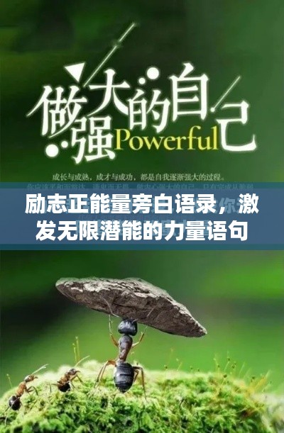 励志正能量旁白语录，激发无限潜能的力量语句